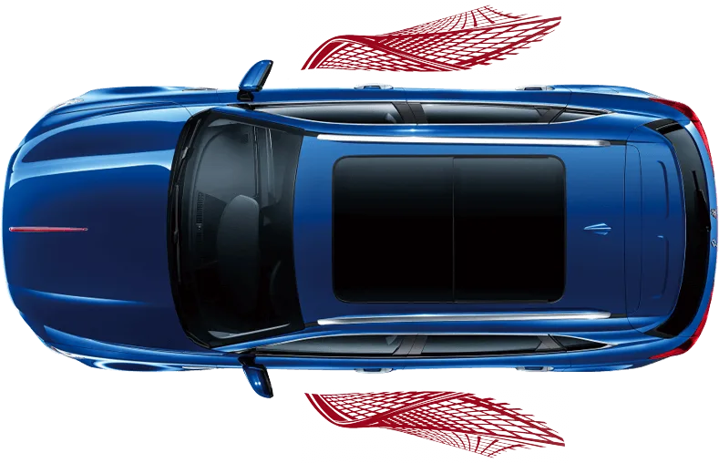Hongqi HS5 - widok z góry na całą sylwetkę nadwozia